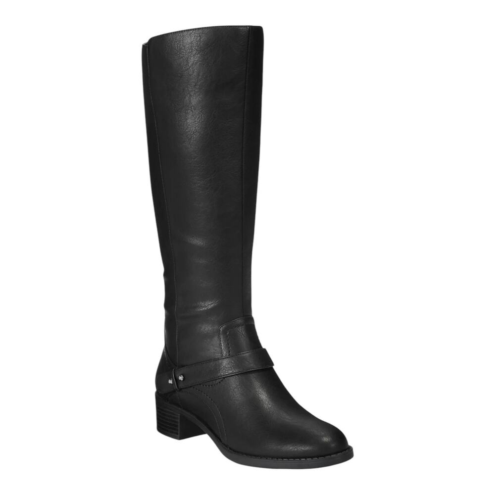 Easy Street Women's Jewel Studded Strap Riding Boots Black Size 9 W
